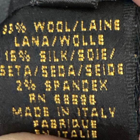 Donna Karan Italian Wool Silk Structured Blazer Black Lightweight Fitted Size 6 - Picture 9 of 10